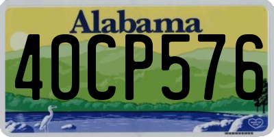 AL license plate 40CP576