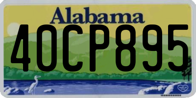 AL license plate 40CP895
