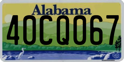 AL license plate 40CQ067