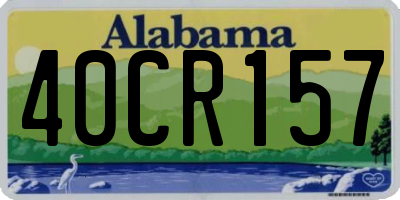 AL license plate 40CR157