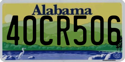 AL license plate 40CR506