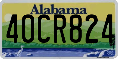 AL license plate 40CR824