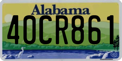 AL license plate 40CR861