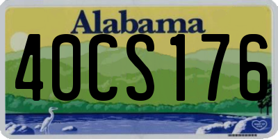 AL license plate 40CS176