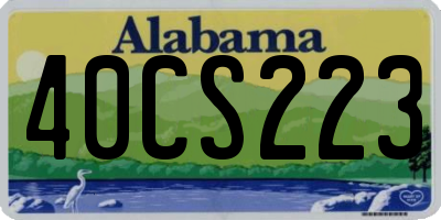 AL license plate 40CS223