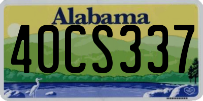 AL license plate 40CS337