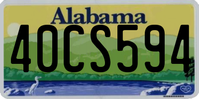 AL license plate 40CS594