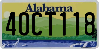 AL license plate 40CT118