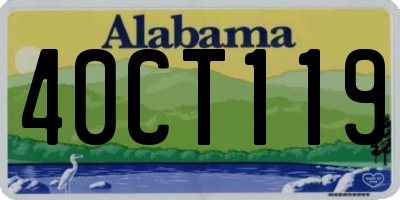 AL license plate 40CT119
