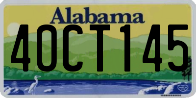AL license plate 40CT145