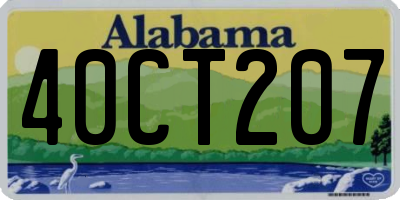 AL license plate 40CT207