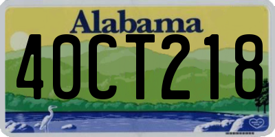 AL license plate 40CT218