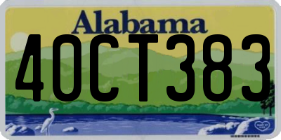 AL license plate 40CT383