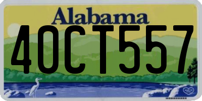 AL license plate 40CT557
