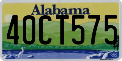 AL license plate 40CT575