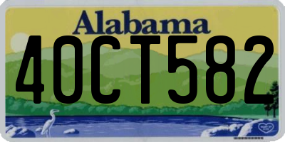 AL license plate 40CT582