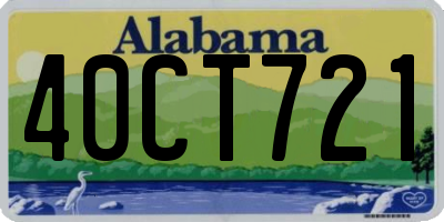 AL license plate 40CT721