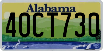 AL license plate 40CT730