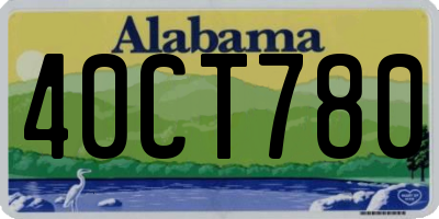 AL license plate 40CT780