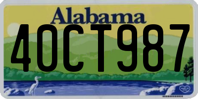 AL license plate 40CT987