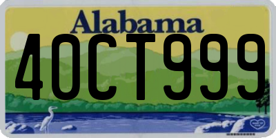 AL license plate 40CT999