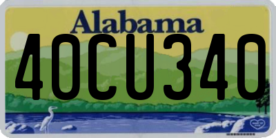 AL license plate 40CU340