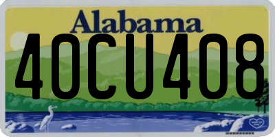 AL license plate 40CU408