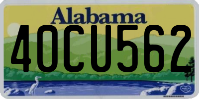 AL license plate 40CU562