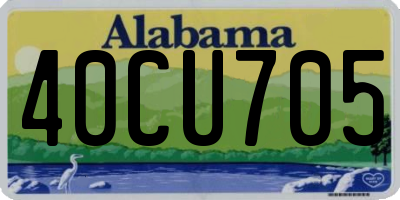AL license plate 40CU705