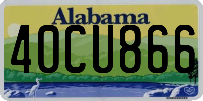 AL license plate 40CU866