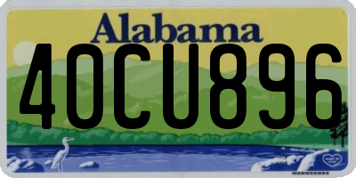 AL license plate 40CU896