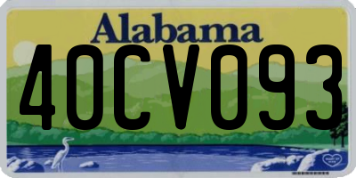 AL license plate 40CV093