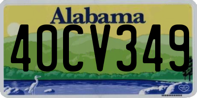AL license plate 40CV349