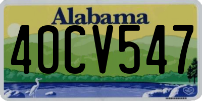AL license plate 40CV547