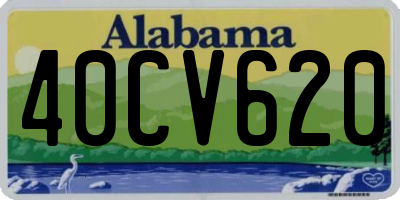 AL license plate 40CV620