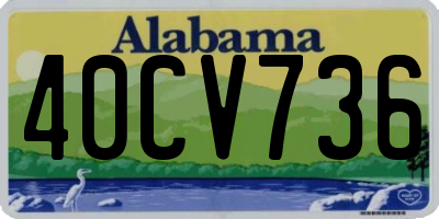 AL license plate 40CV736