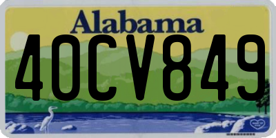 AL license plate 40CV849