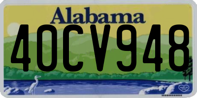AL license plate 40CV948