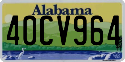 AL license plate 40CV964