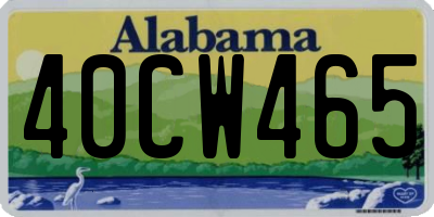 AL license plate 40CW465