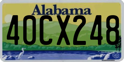 AL license plate 40CX248