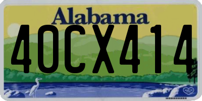 AL license plate 40CX414
