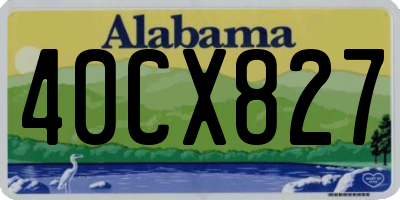 AL license plate 40CX827