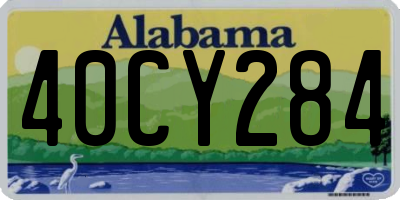 AL license plate 40CY284