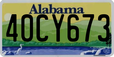 AL license plate 40CY673