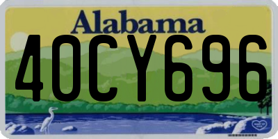 AL license plate 40CY696