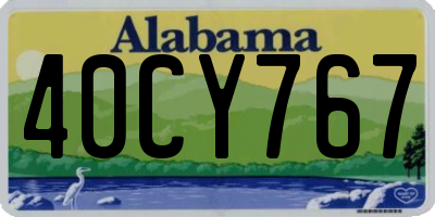 AL license plate 40CY767