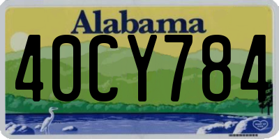 AL license plate 40CY784