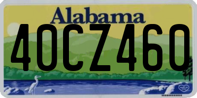 AL license plate 40CZ460