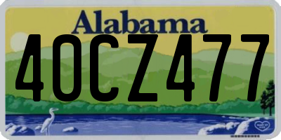 AL license plate 40CZ477